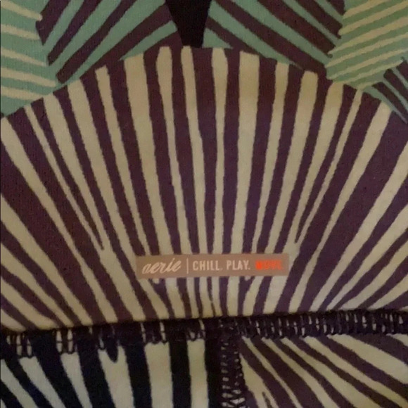 AERIE  Aqua Women High waisted crop Leggings - Picture 8 of 11